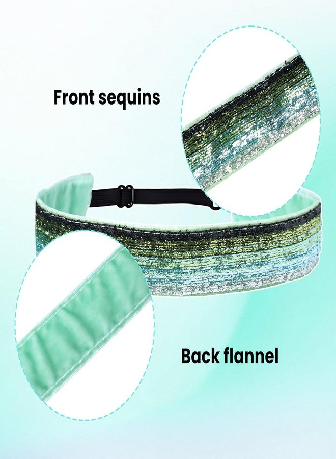 Gabrella 6 Pcs Glitter Headbands for Girls Hair, Adjustable Non-Slip Head Bands, Cute Elastic Sparkly Headband, Girl Hair Accessories, Stretchy Shiny Headbands Gifts - Image 4